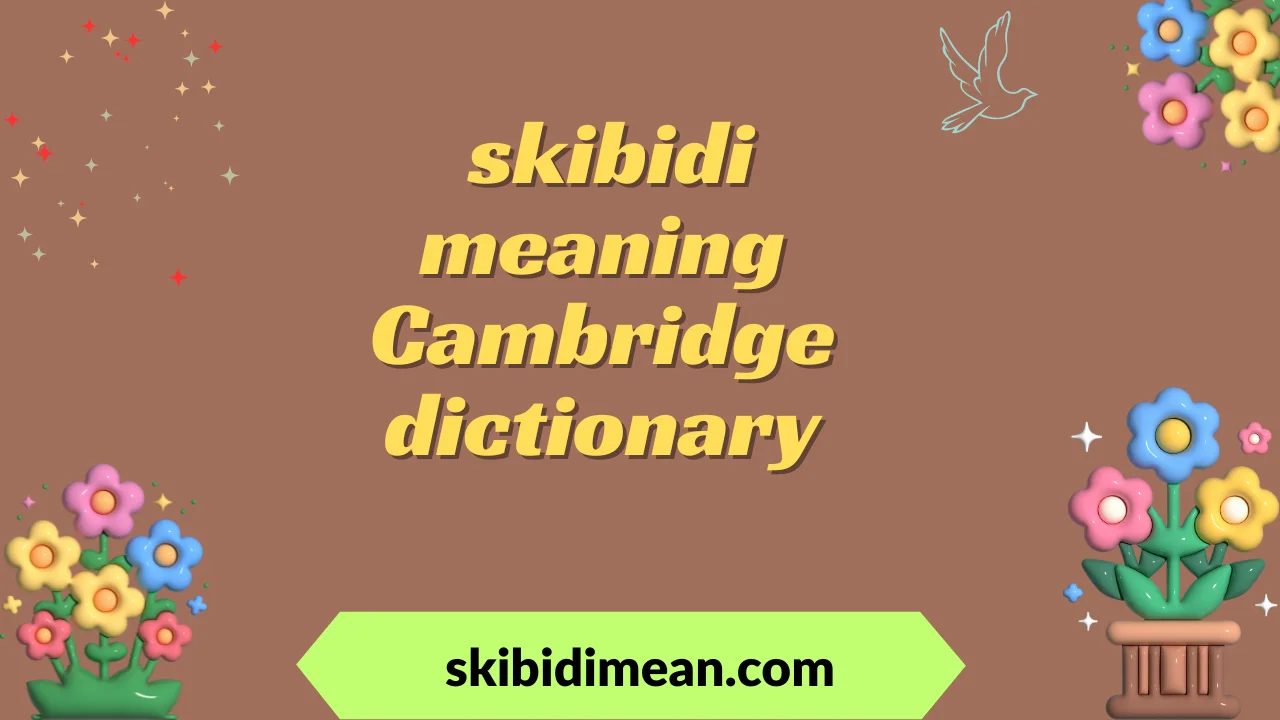 skibidi meaning cambridge dictionary