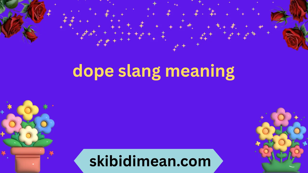 dope slang meaning