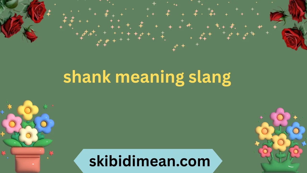 shank meaning slang