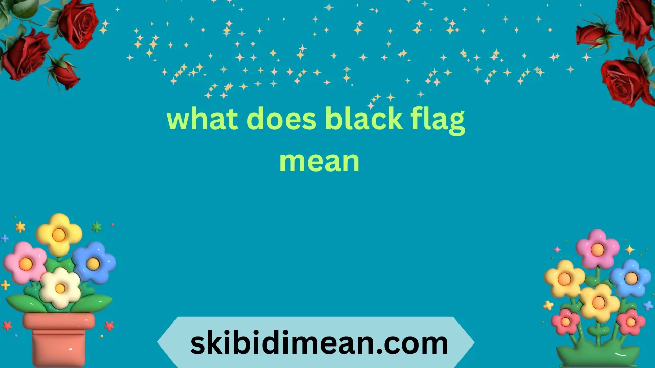 what does black flag mean