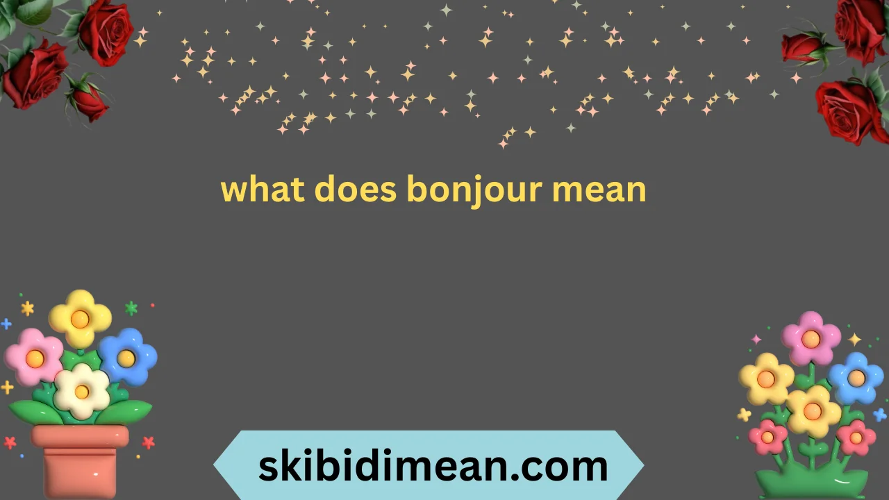 what does bonjour mean