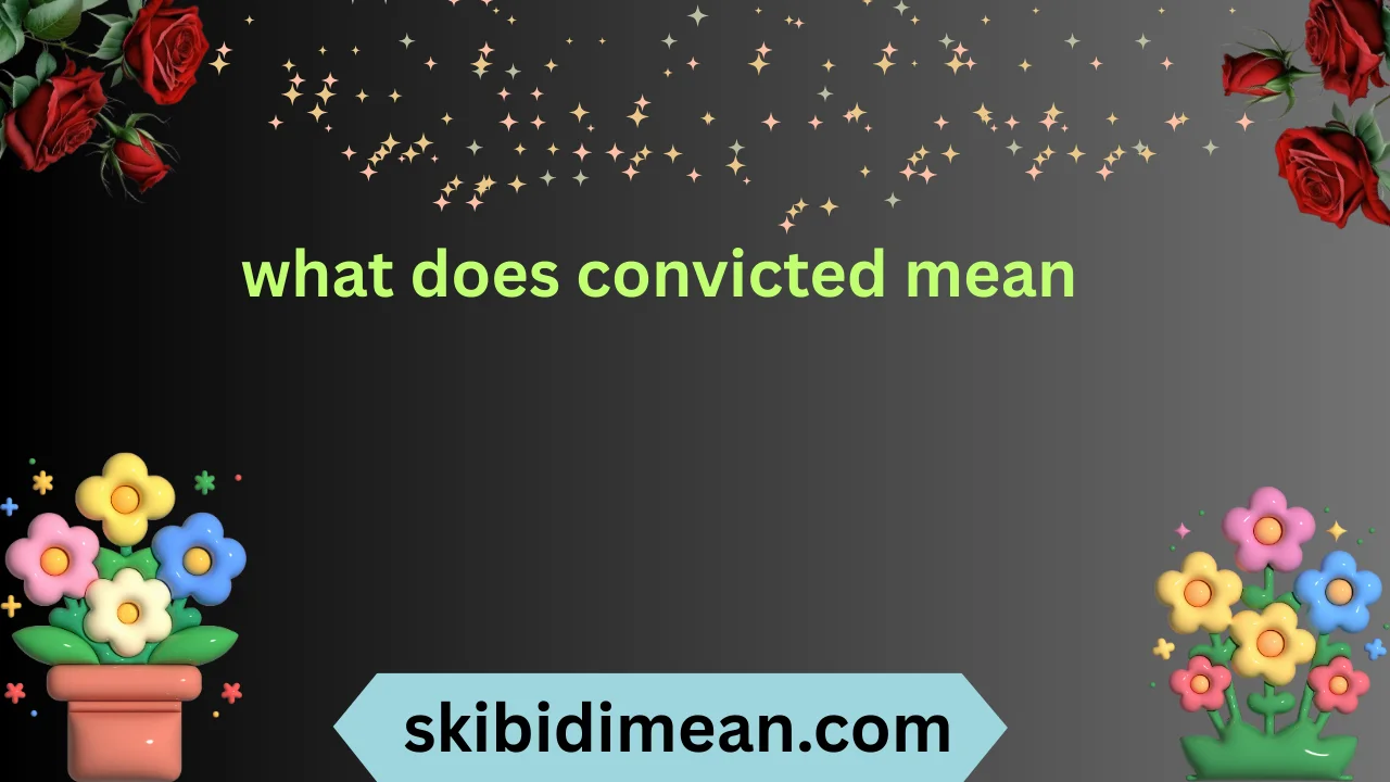 what does convicted mean
