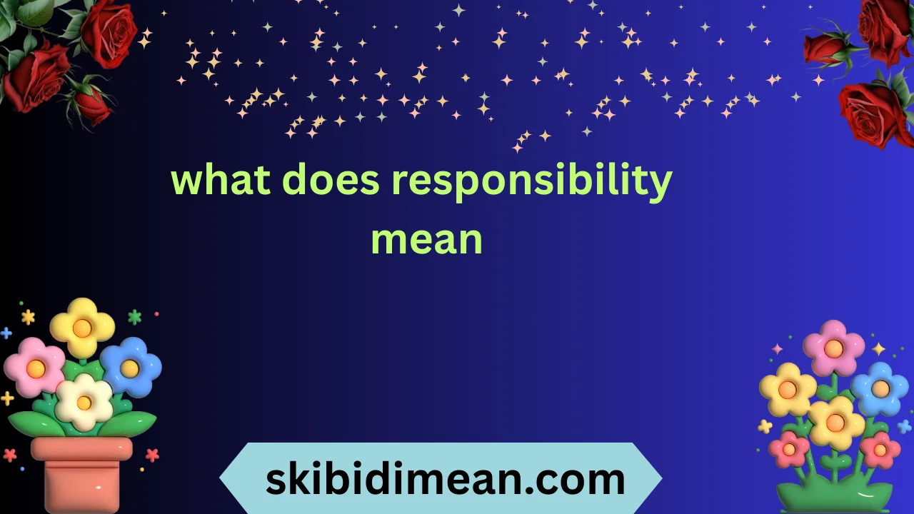 what does responsibility mean