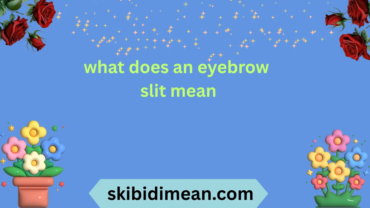 what does an eyebrow slit mean