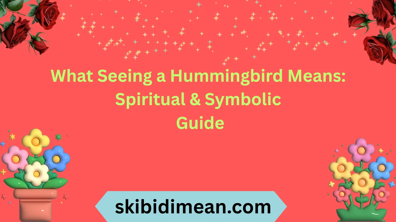 what does it mean when you see a hummingbird
